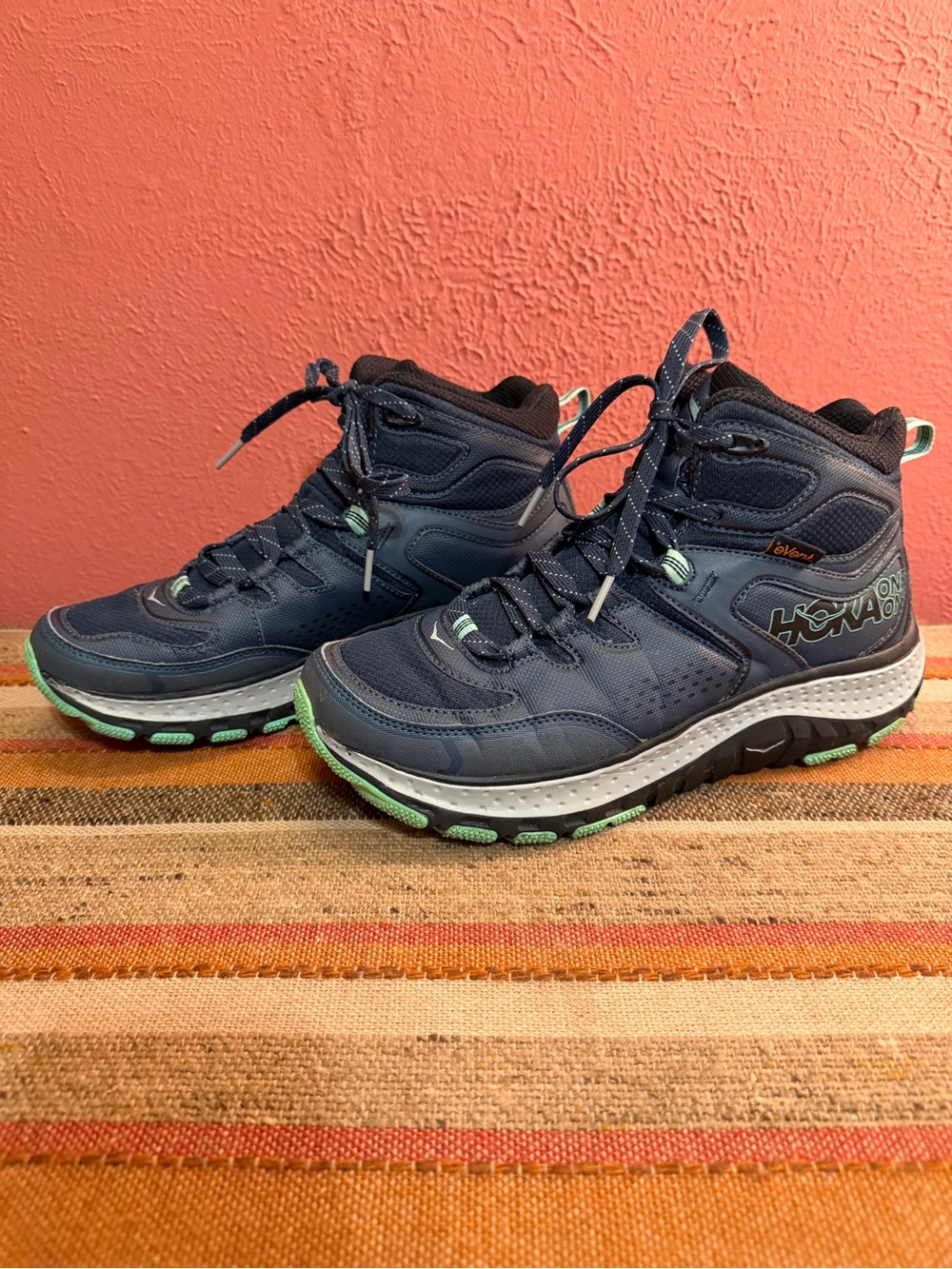 Hoka One One Tor Tech Mid WP Waterproof Hiking Boots, Size 9